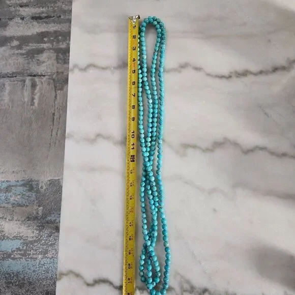 Turquoise extra long necklace New - Picture 4 of 5